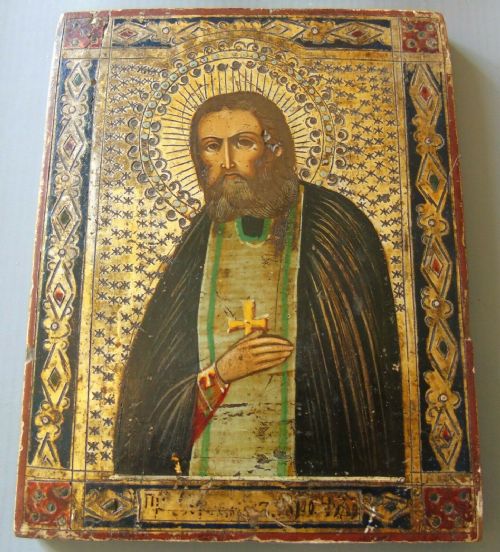 19th Century Russian Icon Saint Seraphim of Sarab