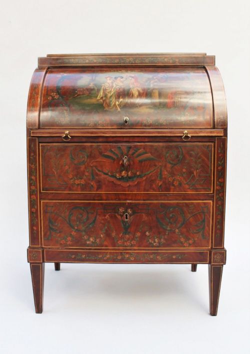 Fabulous Regency Style Hand Painted Bureau by Edwards & Roberts