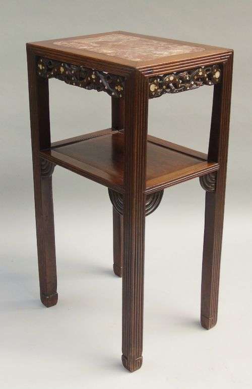 Good Quality Antique Chinese Inlaid Hardwood Table Stand