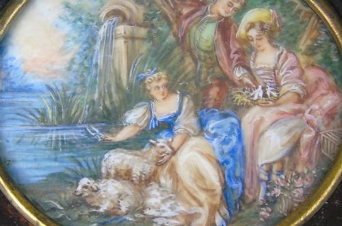 fig 2. Beautiful Miniature Painting After Boucher Spring