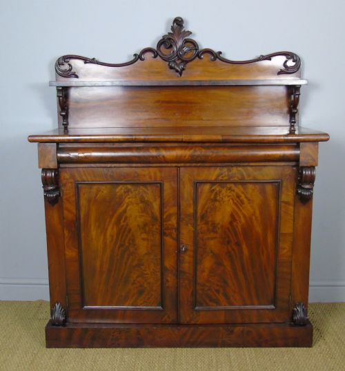 Victorian Flame Mahogany Chiffonier Sideboard