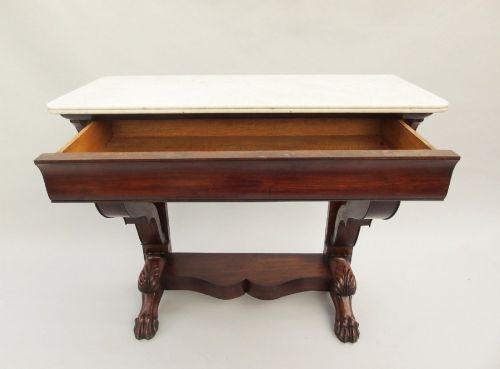fig 1. Handsome Regency Mahogany & Marble Console Table
