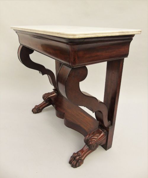 Handsome Regency Mahogany & Marble Console Table