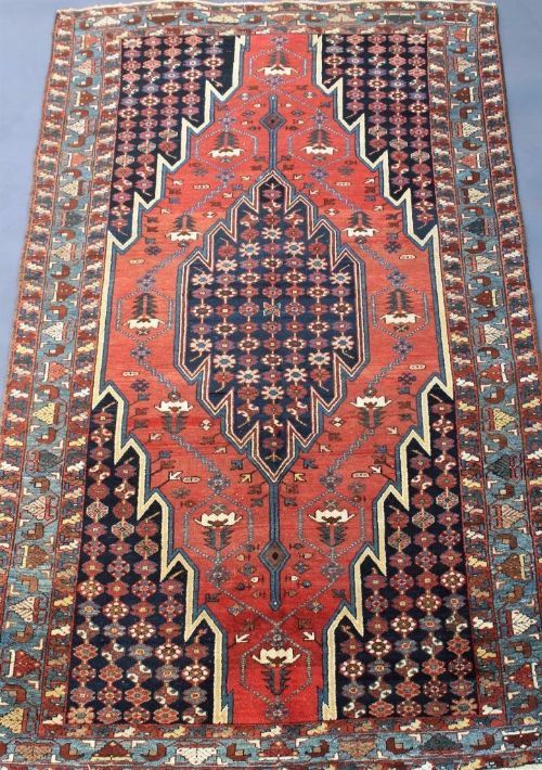 Antique Mazlaghan Rug / Carpet.     203 X 127
