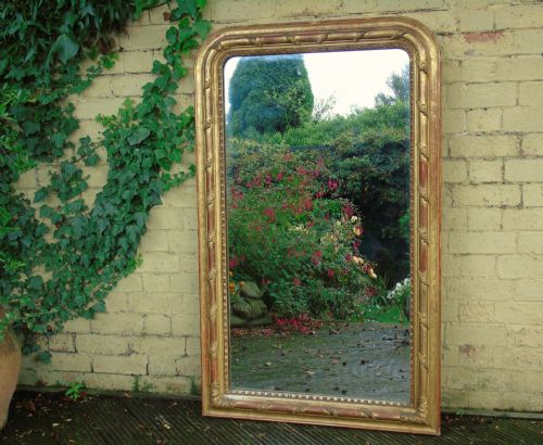 Superb French Arched Gilt Mirror