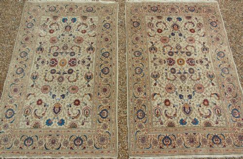 Good Pair of Antique Kashan Carpets