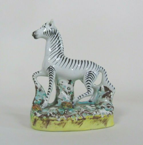 19th Century Staffordshire Zebra Circa 1860