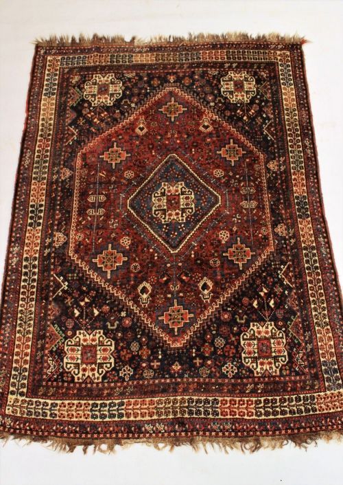 Good Antique Khamseh Carpet / Rug