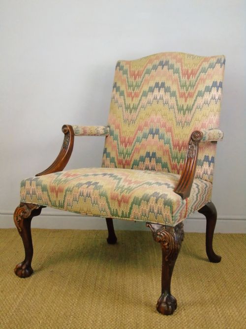 Fine Quality Georgian Style Mahogany Gainsborough Chair