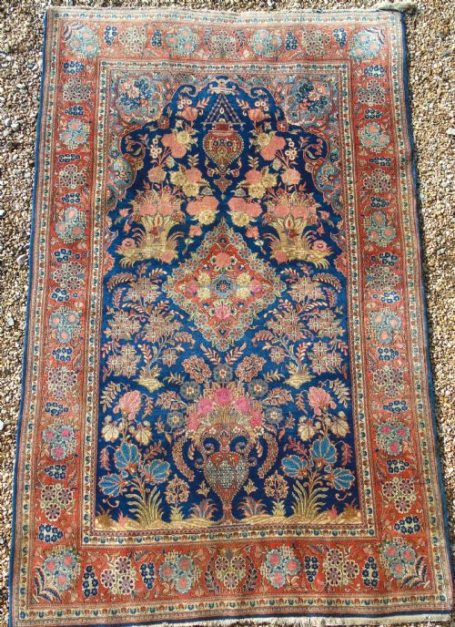 Fine Antique Kashan Prayer Rug