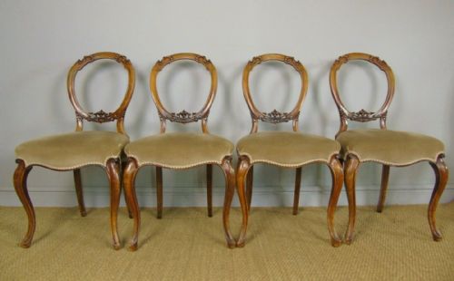 Set of Four Mahogany Balloon Back Chairs