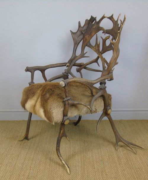 fig 1. Amazing Antler Chair Austro - German circa 1870