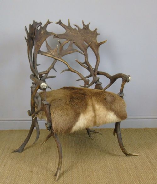 Amazing Antler Chair Austro - German Circa 1870