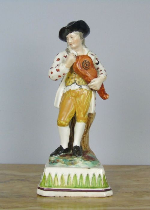 Staffordshire Pearlware Figure Hurdy Gurdy