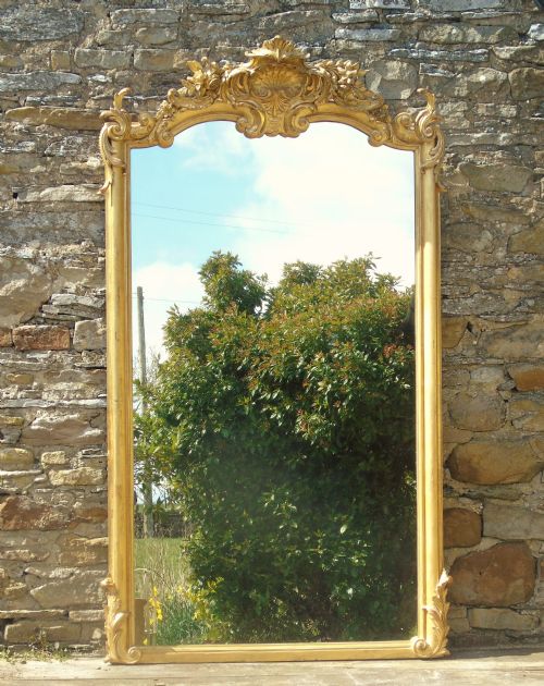 Fine Large Antique French Gilt Mirror