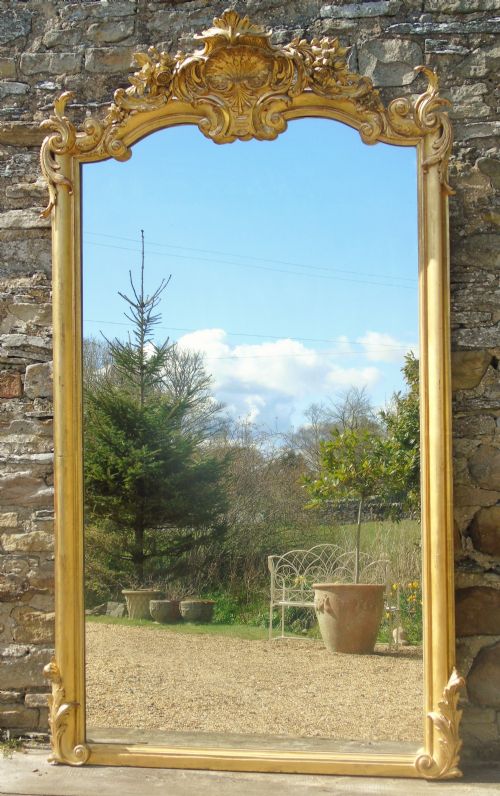 fig 1. Fine Large Antique French Gilt Mirror