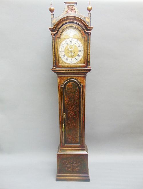 18th Century Chinoiserie Longcase Clock Aaron Brown Earith Cambridgeshire 1760