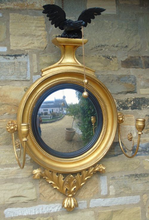 William IV Giltwood Eagle Mirror Girandole