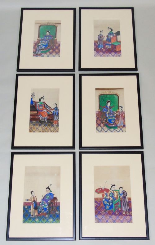 Exceptional Set of Chinese Pith Paintings