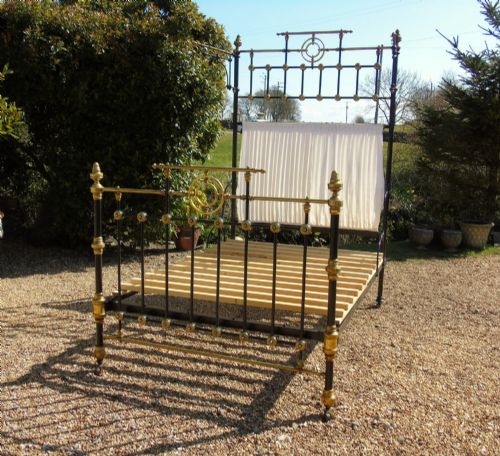 Good Victorian Half Tester Double Bed