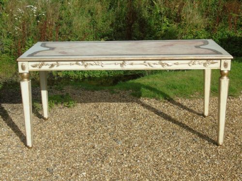 fig 1. Elegant Venetian Hand Painted & Faux Marbleised Table
