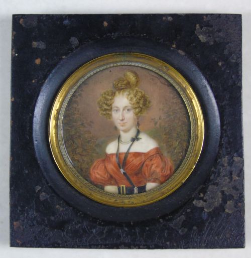 Good Early 19th Century Portrait Painting Georgian Lady