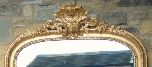 fig 1. Large Good Quality French Gilt Mirror