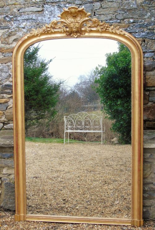 Large Good Quality French Gilt Mirror