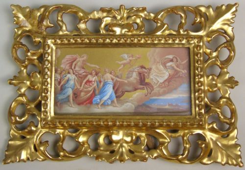 Antique Italian Picture Apollo in Florentine Frame