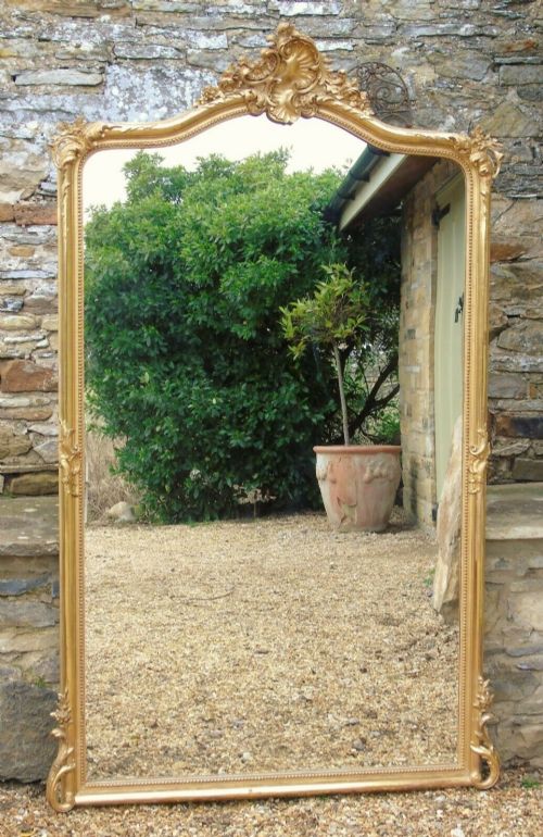 Fine Large Antique French Gilt Mirror