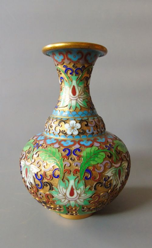 Good Quality Antique Champleve Cloisonne Vase