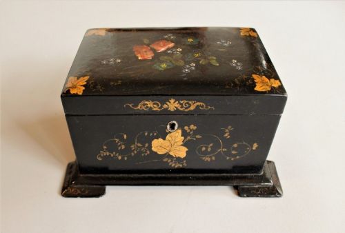 Victorian Papier Mache Tea Caddy