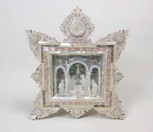 Adoration of the Magi Diorama in Mother of Pearl