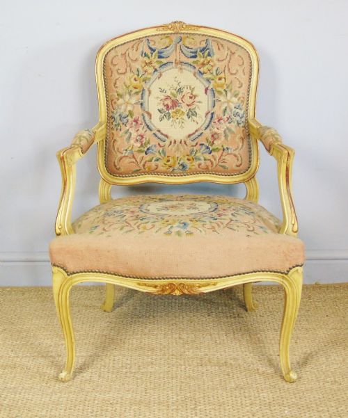 French Tapestry Fauteil Armchair