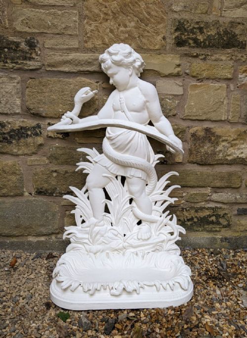 Good Victorian Cast Iron Stick Stand Hercules & the Serpent