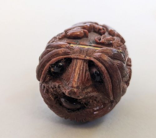 fig 1. Good French 18th Century Carved Coquilla Bugbear Snuffbox