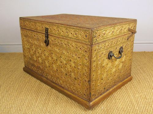 fig 1. Antique Eastern Gilded & Jewelled Chest