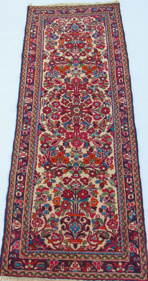 Pretty Hand Woven Hamadan Carpet Runner