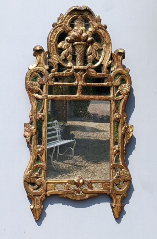 Rare 18th Century Italian Gilt Wood Pier Mirror