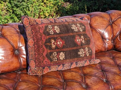 Antique Handwoven Carpet Cushion Bagface