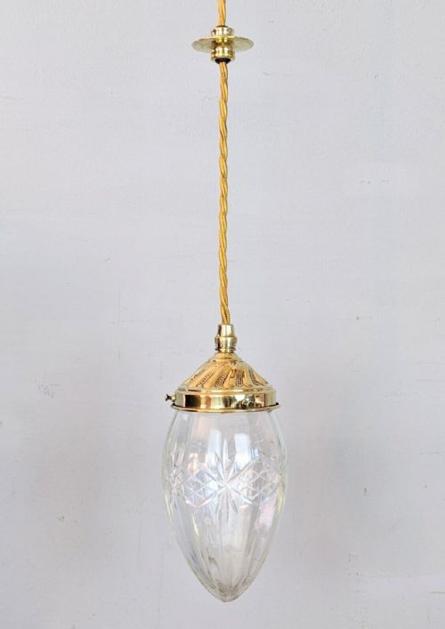 Good Victorian Hanging Cut Glass Hall Light Chandelier