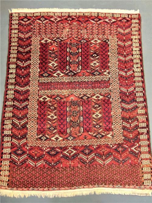 19th Century Antique Tekke Turkman Ensi Carpet / Rug