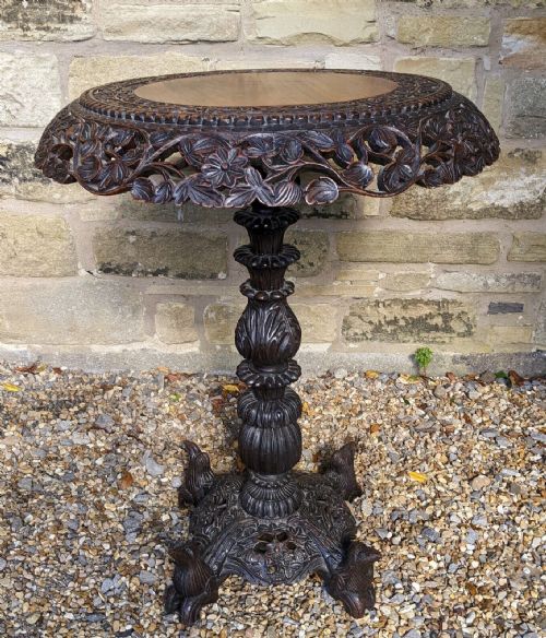 Antique Hardwood Bombay Table Anglo Indian