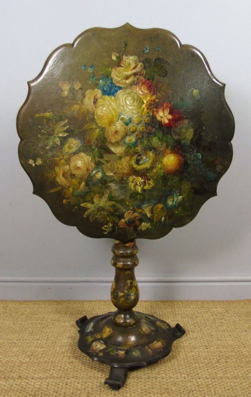 Antique Hand Painted Table Jennens & Bettridge
