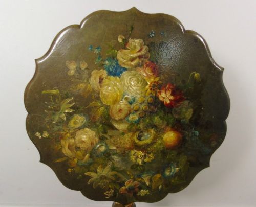 fig 1. Antique Hand Painted Table Jennens & Bettridge