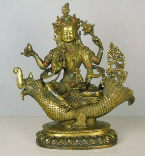Good 19th Century Bronze Bodhisattva Chinese Tibetan 