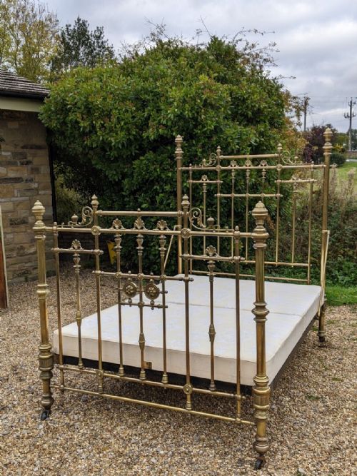 fig 1. Superb Quality Antique Brass Double Bed