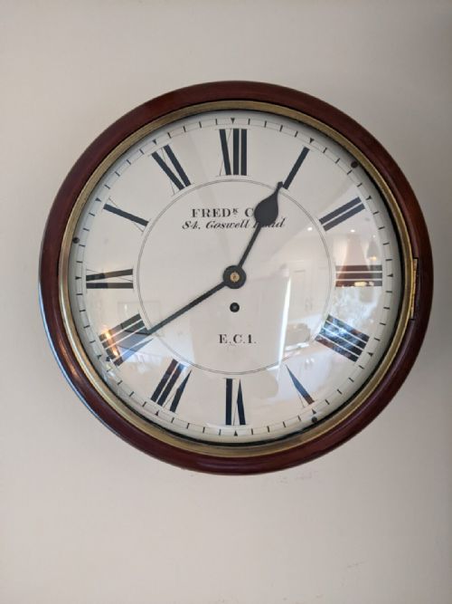 19th Century London Fusee Wall Clock Fred Cox