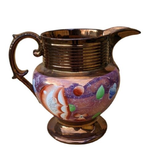 Antique Copper Lustre Jug