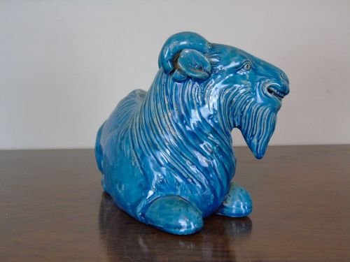 fig 1. Qing Dynasty Chinese Porcelain Goat